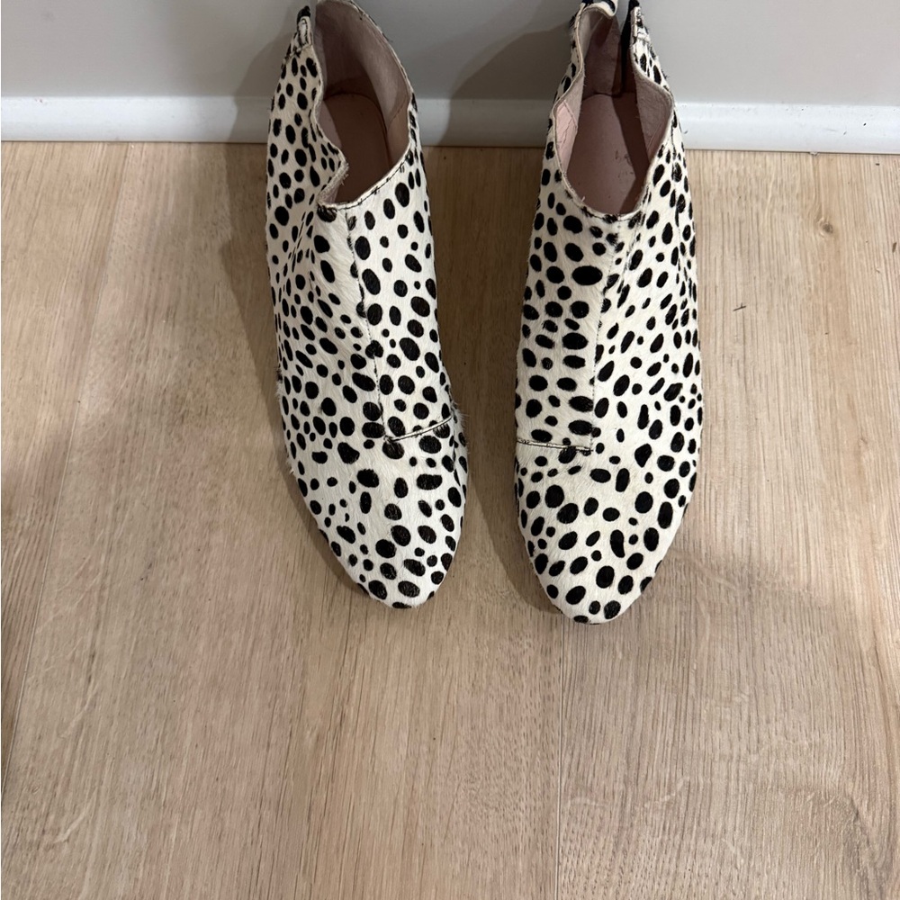 Dalmatian Spot Ankle Booties - White/Black Avec Les Filles brand